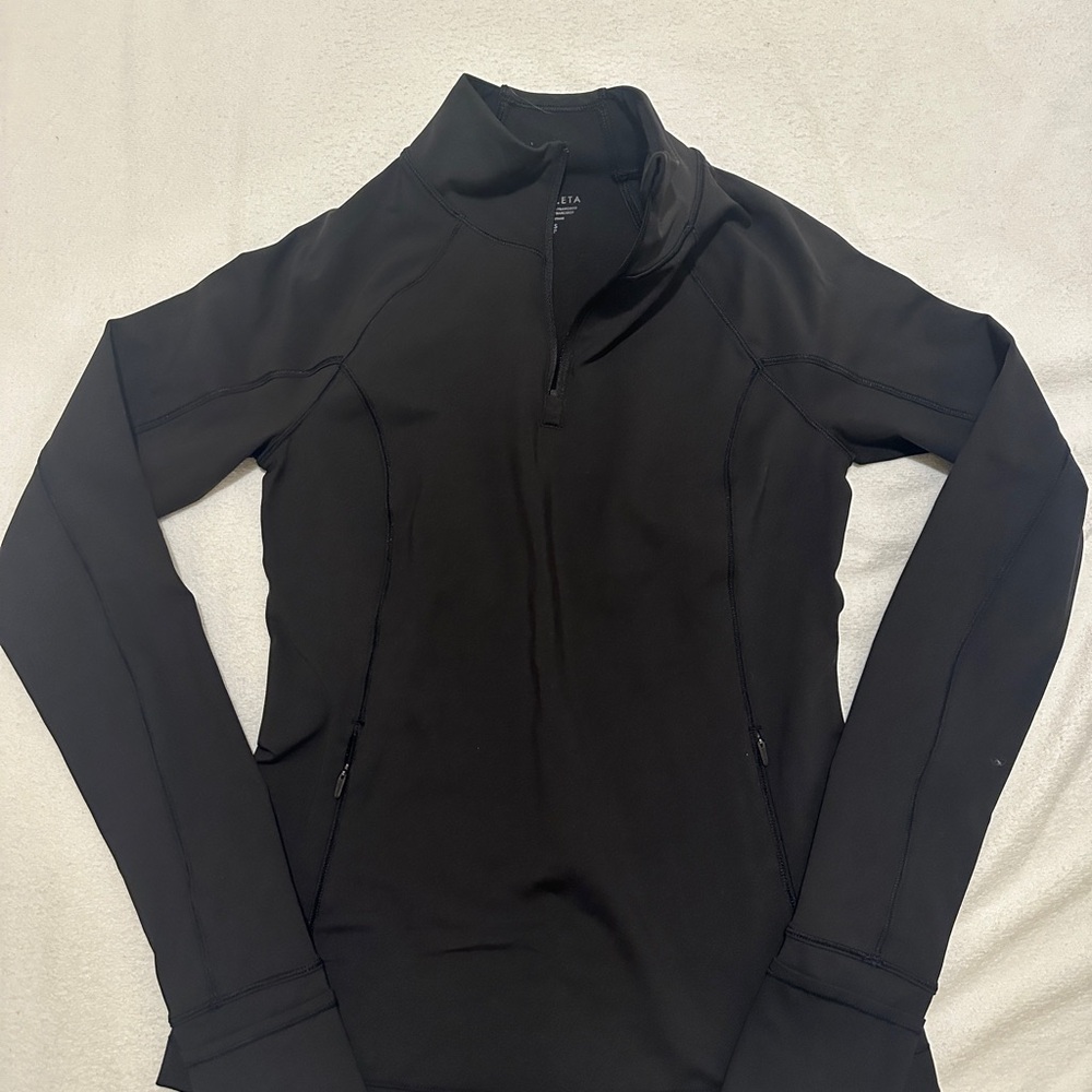 Black Quarter-Zip Pullover